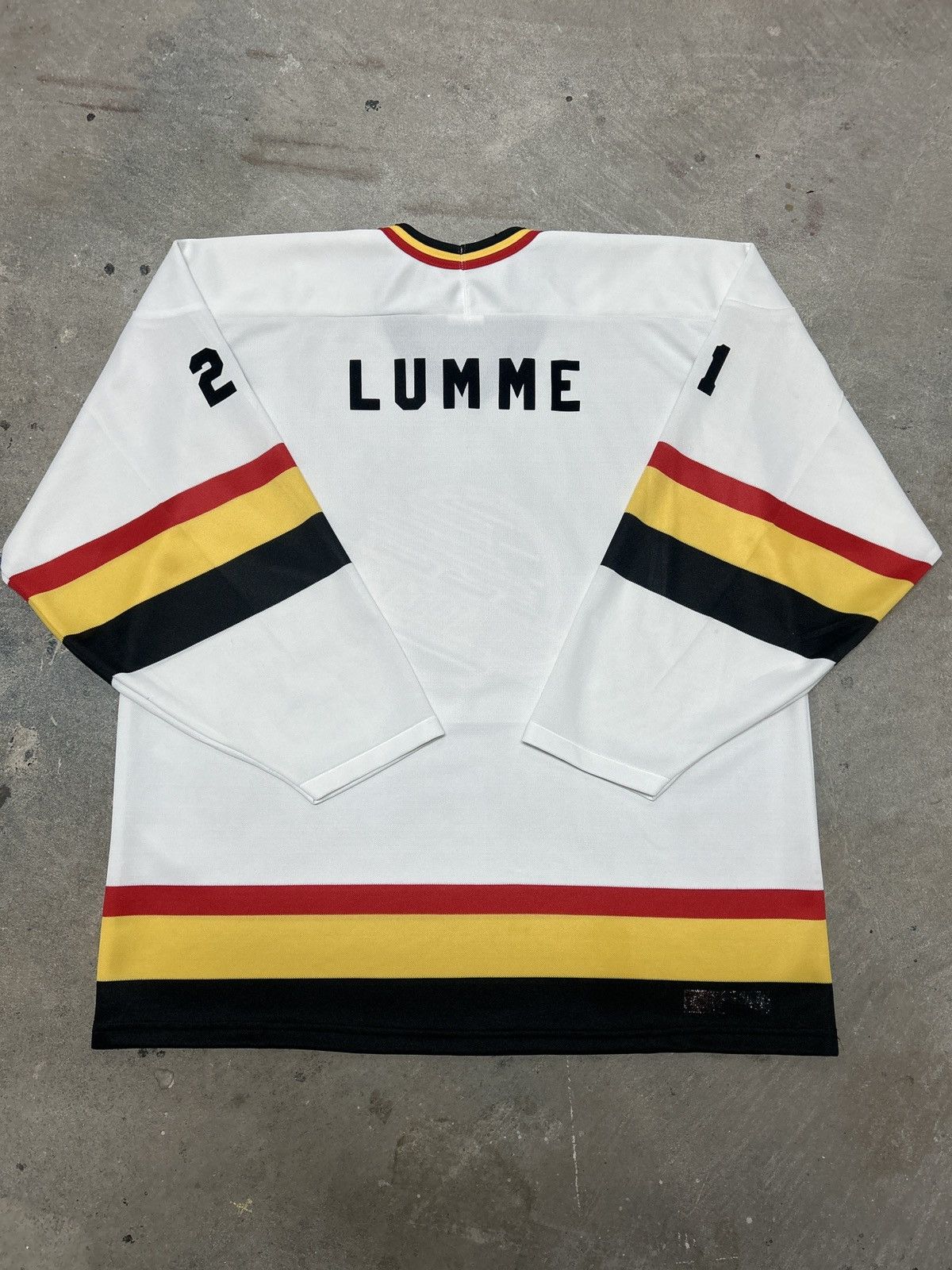 NHL Vintage 90s Vancouver Canucks Flying Skate Lumme Jersey Size US L / EU 52-54 / 3 - 3 Thumbnail