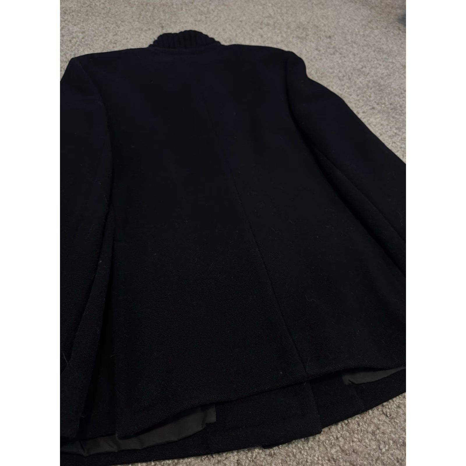 Vintage VINTAGE Ein Althof Modell Black Button Front Wool Jacket Woman M Black Pea Coat Womens Size M / US 6-8 / IT 42-44 - 5 Thumbnail