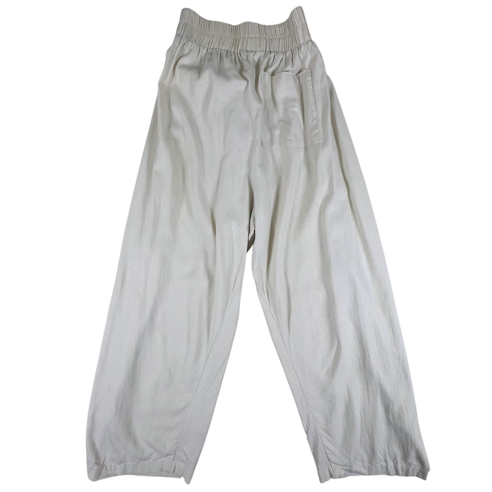Handmade Boho Linen Wrap Pants S | Tie Front Minimalist Resort Style Size 26" / US 2 / IT 38 - 4 Thumbnail