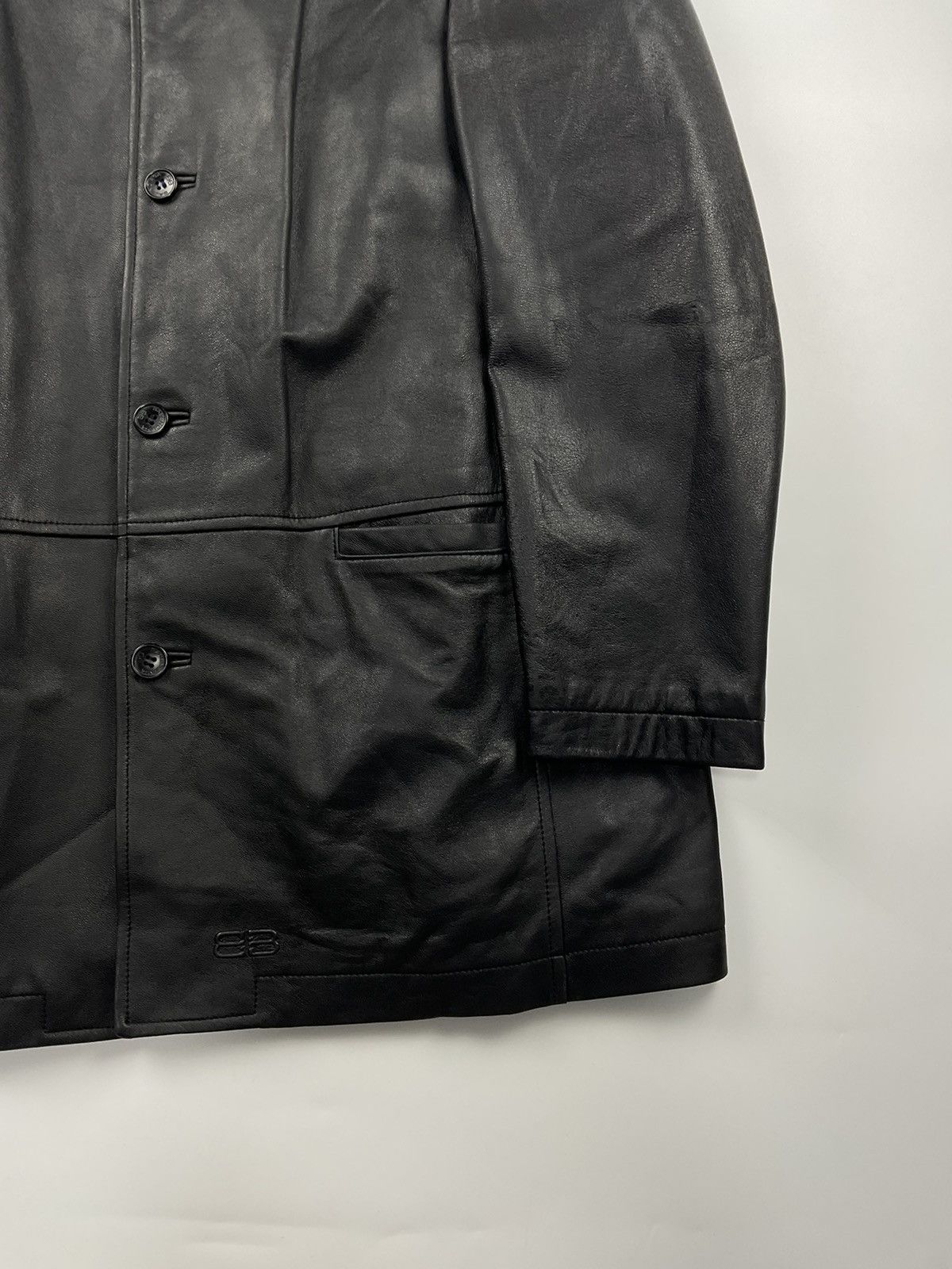 Balenciaga Vintage Balenciaga Leather Jacket Size US XL / EU 56 / 4 - 5 Thumbnail