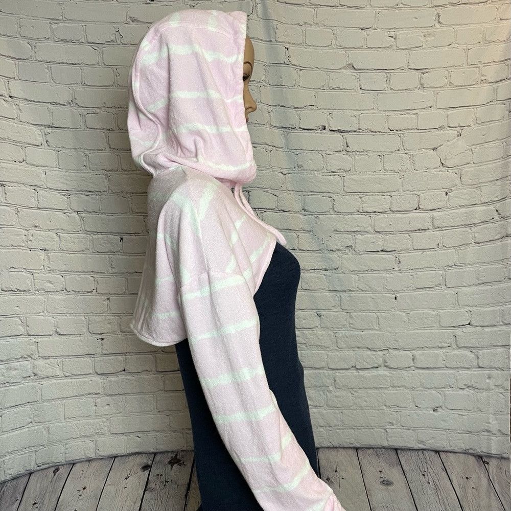 Zara NWT New Zara Pink White Stripes Cropped Hoodie Size M Size M / US 6-8 / IT 42-44 - 5 Thumbnail