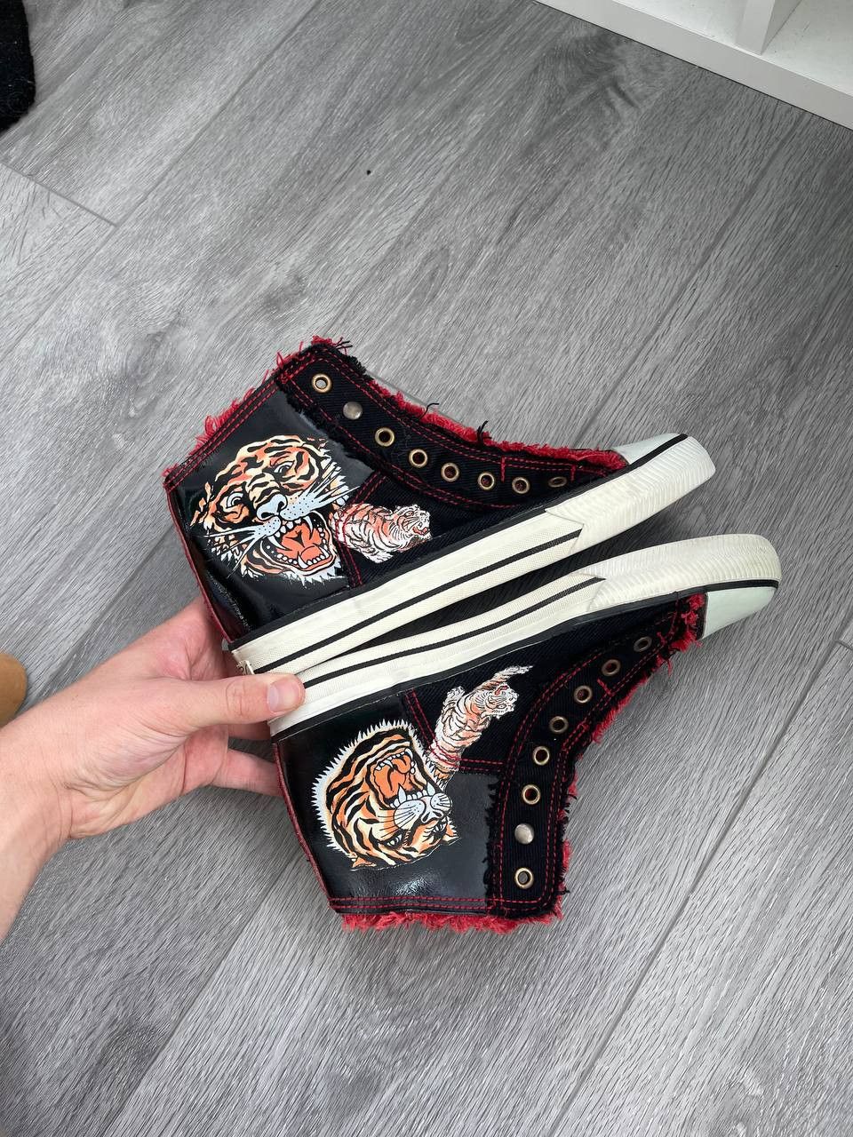 Christian Audigier × Ed Hardy × Vintage Mens Vintage Ed Hardy sneakers shoes tiger dragon y2k rare Size US 8 / EU 41 - 13 Thumbnail