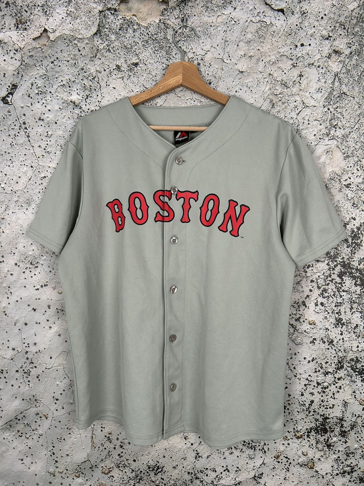 Majestic Majestic Boston Red Sox Grey MLB Baseball Jersey Shirt Rare Size US L / EU 52-54 / 3 - 1 Thumbnail
