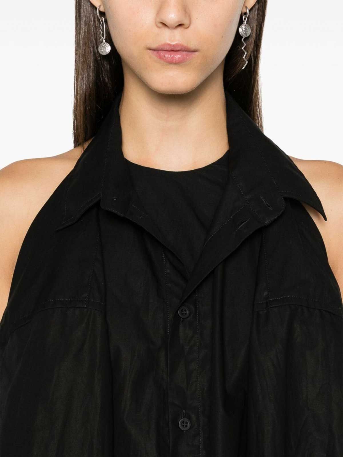 Balenciaga oc11z0426 Suspended Shirt Dress in Black Size S / US 4 / IT 40 - 5 Thumbnail