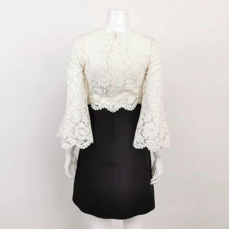 Valentino Valentino Cotton-paneled wool mulberry silk blend contrast Size XS / US 0-2 / IT 36-38 - 2 Thumbnail