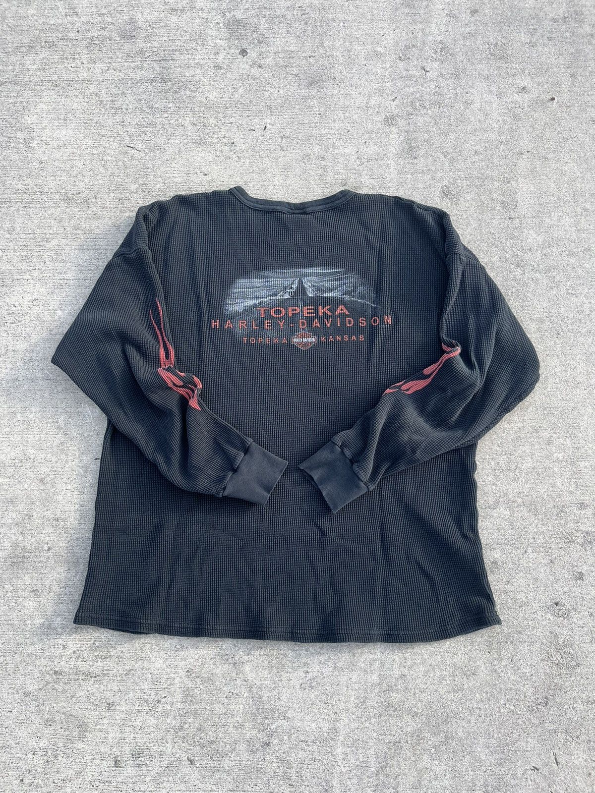 Harley Davidson HARLEY FLAME WAFFLE KNIT Size US XXL / EU 58 / 5 - 2 Thumbnail