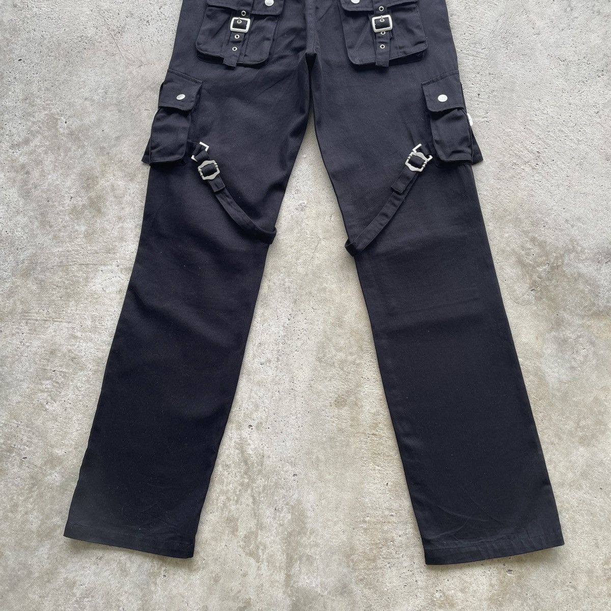 If Six Was Nine Japanese Brand Black BONDAGE Cargo Pants Double Knee W30 Size US 30 / EU 46 - 11 Thumbnail