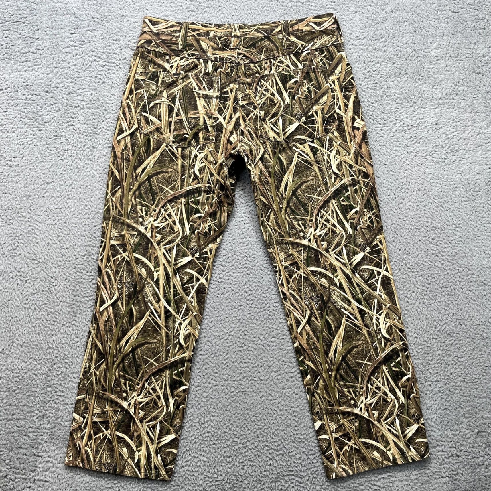 Vintage Mossy Oak Pants Mens 38x31 Shadow Grass Blades Camo Denim Hunting Outdoor Pants Mens 38 Shadow Grass Blades Camouflage 5-Pocket Denim Workwear Mens Size US 38 / EU 54 - 5 Thumbnail