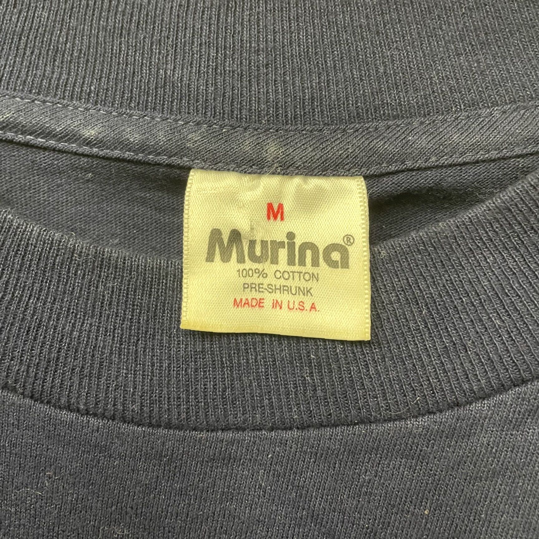 Vintage VINTAGE Murina Tee Shirt Mens M Blue 100% Cotton Stitch USA SINGLE STITCH Size US M / EU 48-50 / 2 - 4 Thumbnail