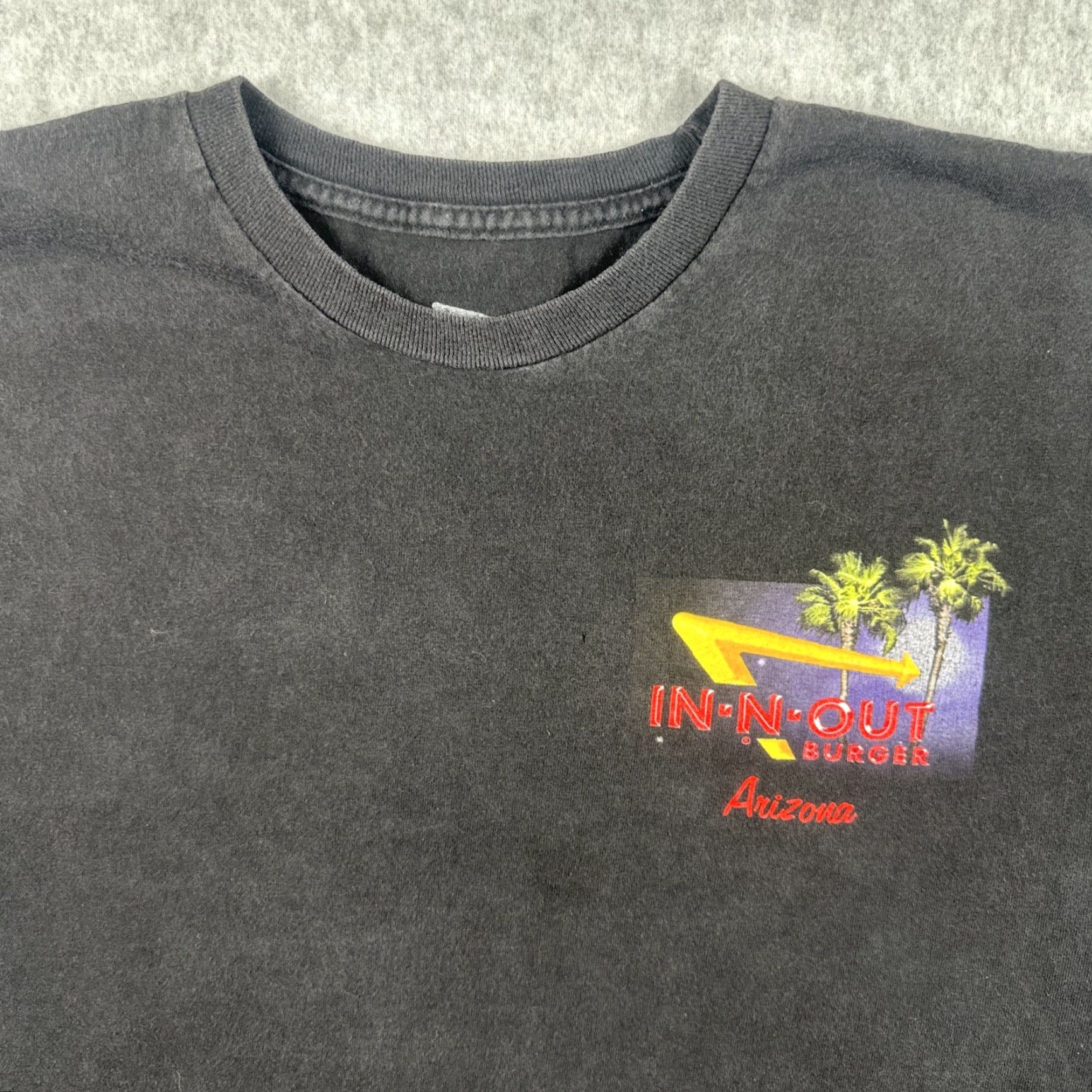 Vintage In-N-Out Burger T-Shirt Black XL Crew Neck Men Short Sleeve 2010 Graphic Print Tee Size US XL / EU 56 / 4 - 5 Thumbnail