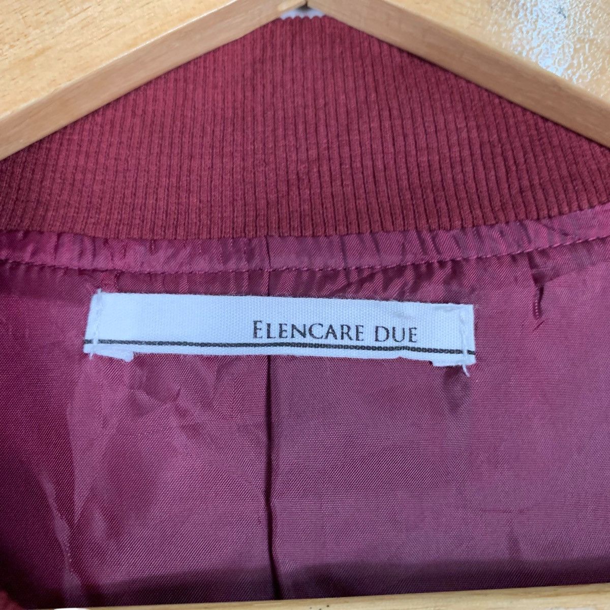 Japanese Brand ELENCARE DUE Red Tweed Bomber Jacket #1113-C51 Size US M / EU 48-50 / 2 - 15 Thumbnail