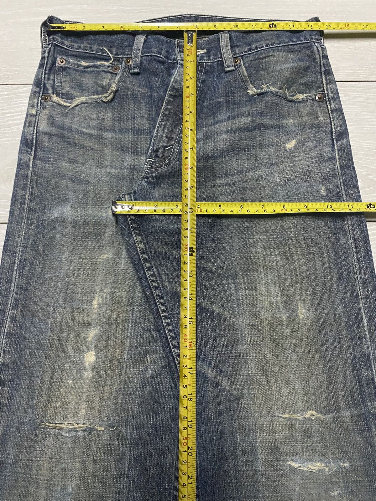 Levi's Vintage Levis 503 Button J38 Mud wash Distressed Baggy Jeans Size US 29 - 14 Thumbnail