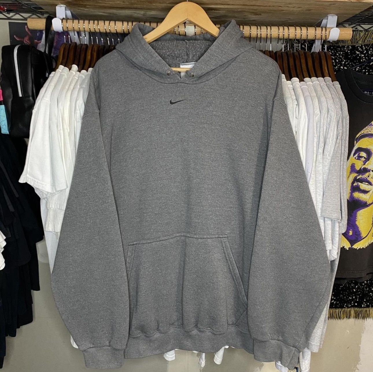 image of Vintage Nike Centerswoosh in Grey, Men's (Size XL)