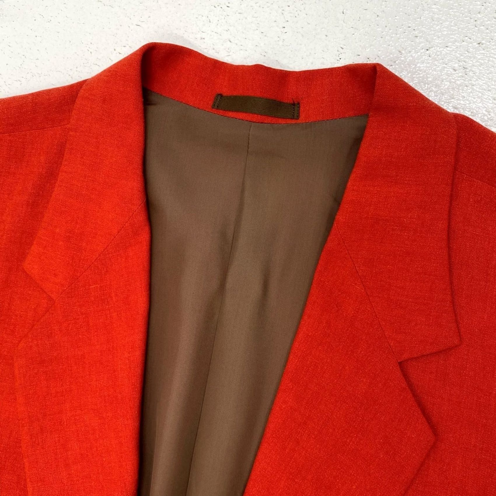 Issey Miyake ISSEY MIYAKE Tailored Jacket Red Men's Linen-blend One Size Size US M / EU 48-50 / 2 - 3 Thumbnail