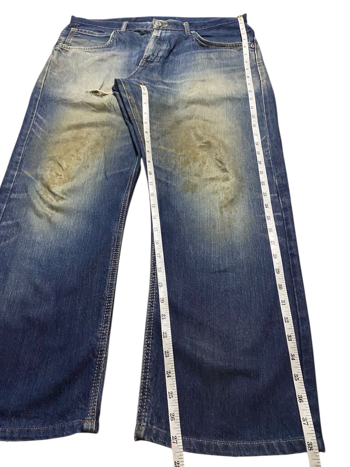 Junya Watanabe Vintage Edwin XV 04 Mud Wash Distressed Loose Jeans Size US 36 / EU 52 - 10 Thumbnail