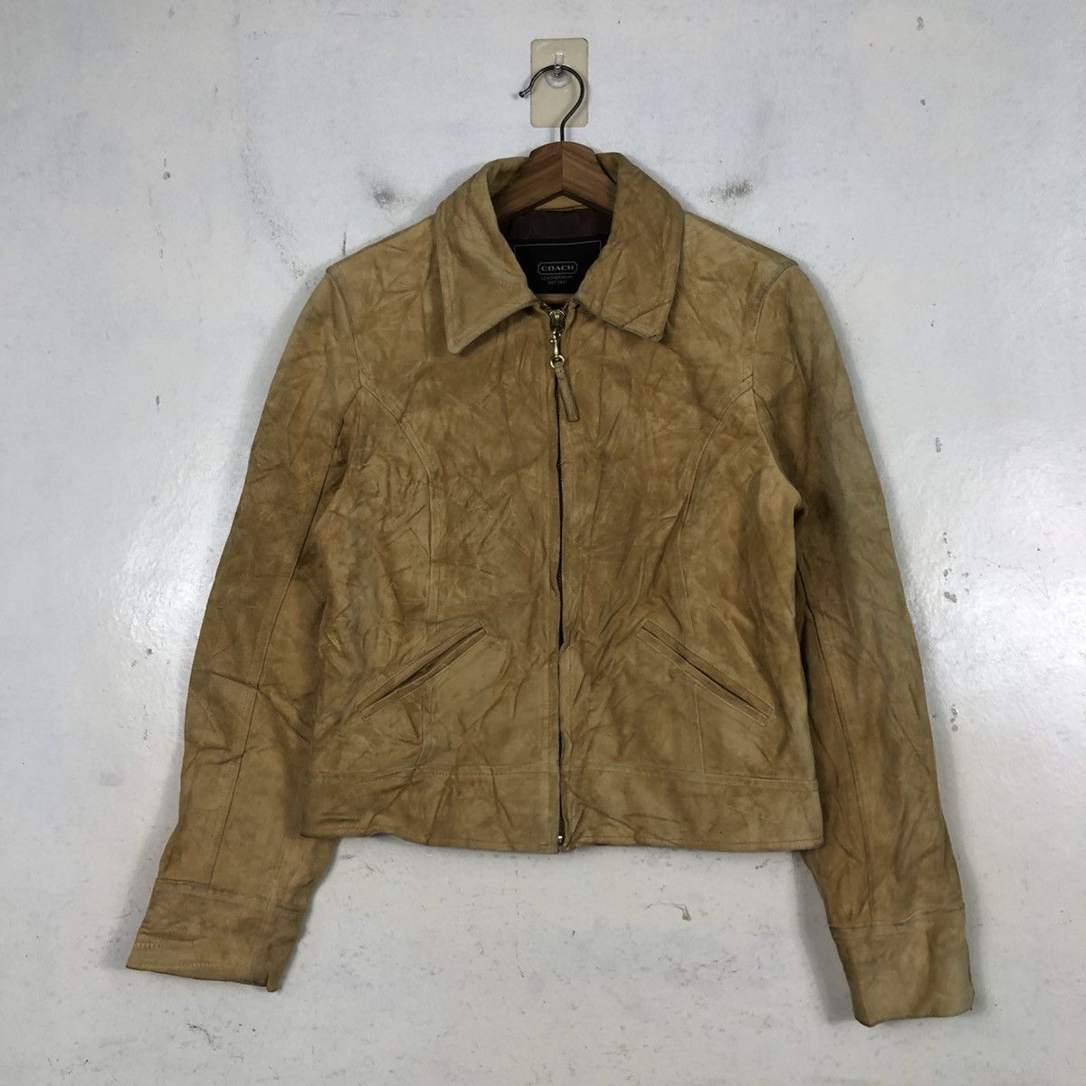 Japanese Brand Vintage Leather Jacket Coach Blanket Size US S / EU 44-46 / 1 - 3 Thumbnail