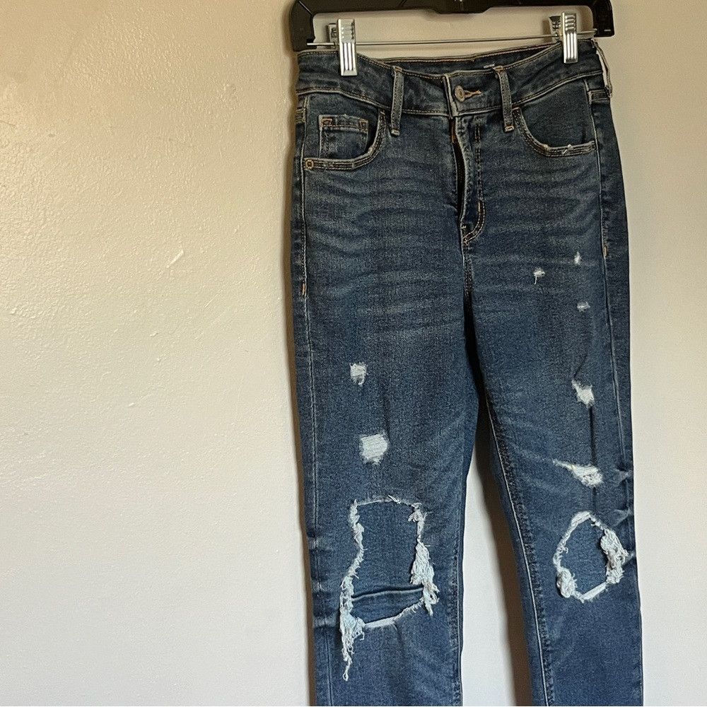 Old Navy Old Navy High Rise Rockstar Super Skinny Jeans Blue XS 2 Size 23" - 1 Thumbnail