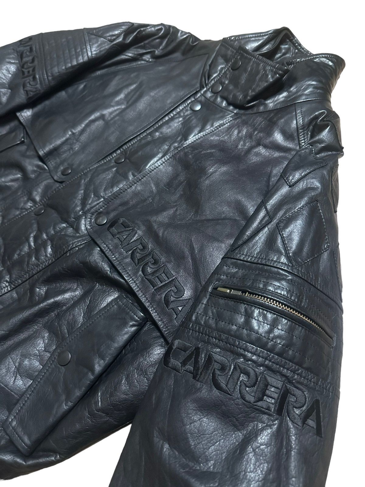 Kadoya RARE ‼️ Vintage Carrera Racing Leather Bomber Jacket Size US M / EU 48-50 / 2 - 4 Thumbnail