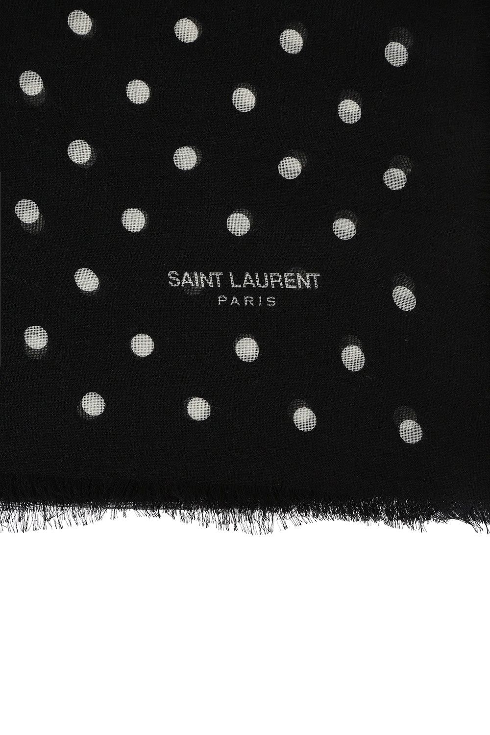 image of Saint Laurent Paris Oc11Z0124 Scarf In Black, Men's
