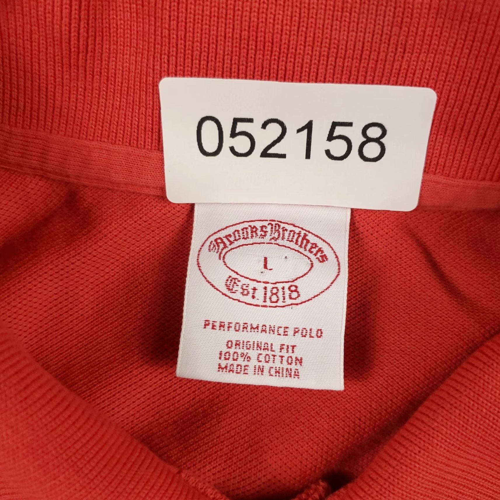 Brooks Brothers VINTAGE Brooks Brothers Polo Shirt Mens L Red Solid Short Sleeve Cotton Polo Shirt Men Large Red Casual Polo Shirt Size US L / EU 52-54 / 3 - 7 Thumbnail