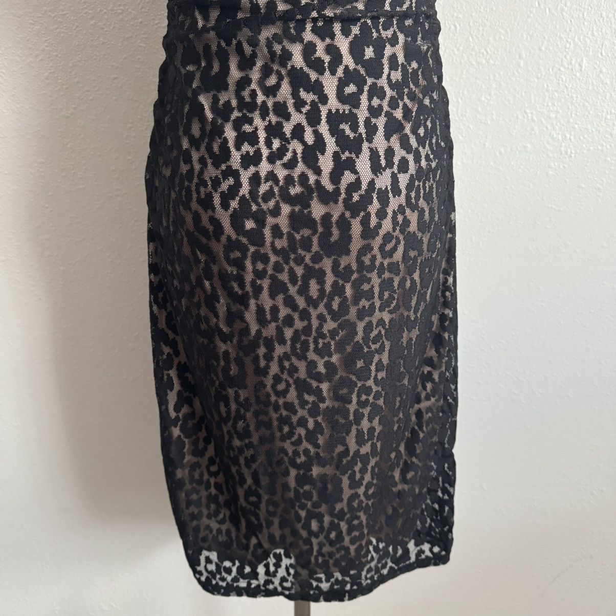 Other MODA INTERNATIONAL Vintage Black Leopard Print Mini Dress Size S / US 4 / IT 40 - 9 Thumbnail