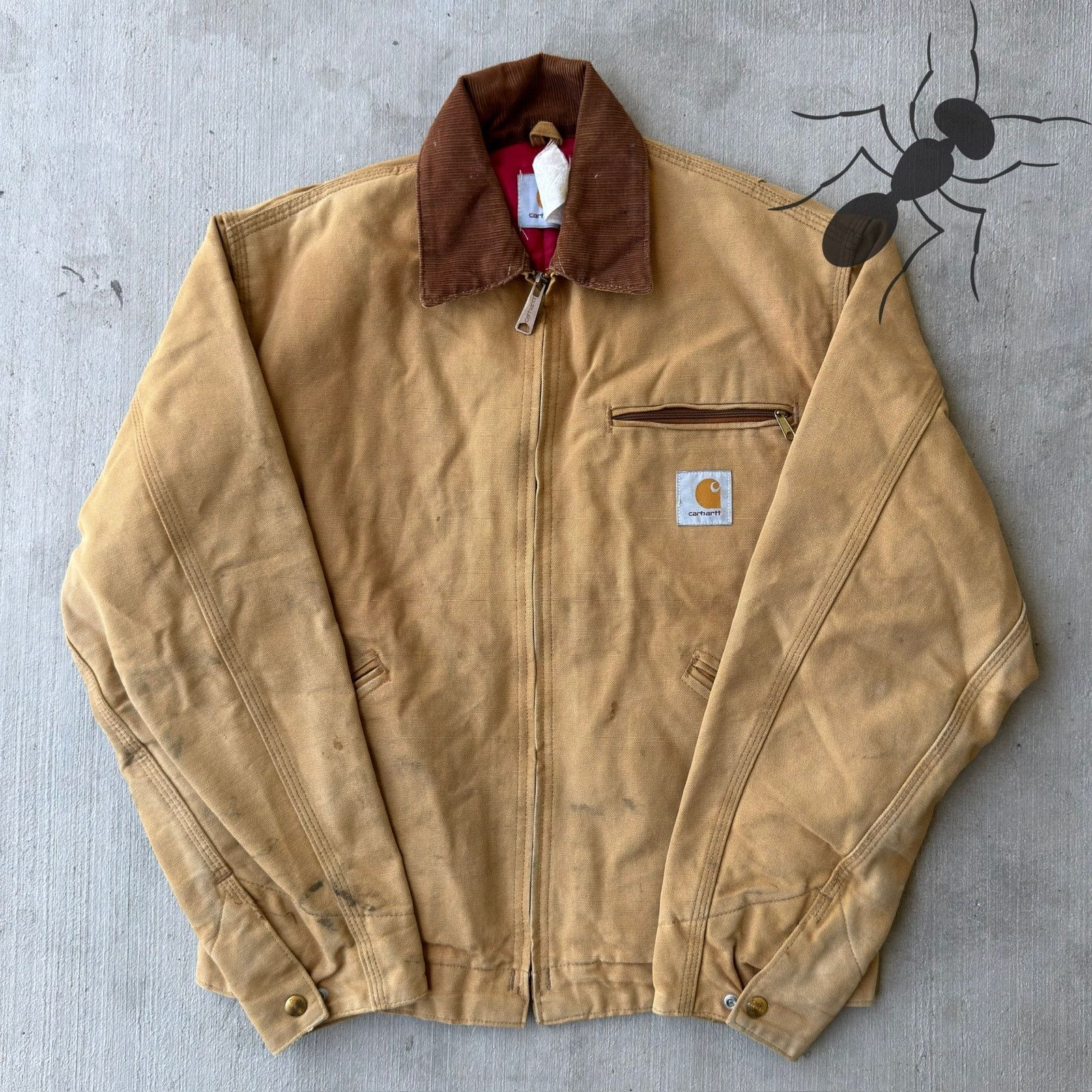 Carhartt × Vintage Carhartt faded brown detroit work wear jacket Size US S / EU 44-46 / 1 - 1 Thumbnail
