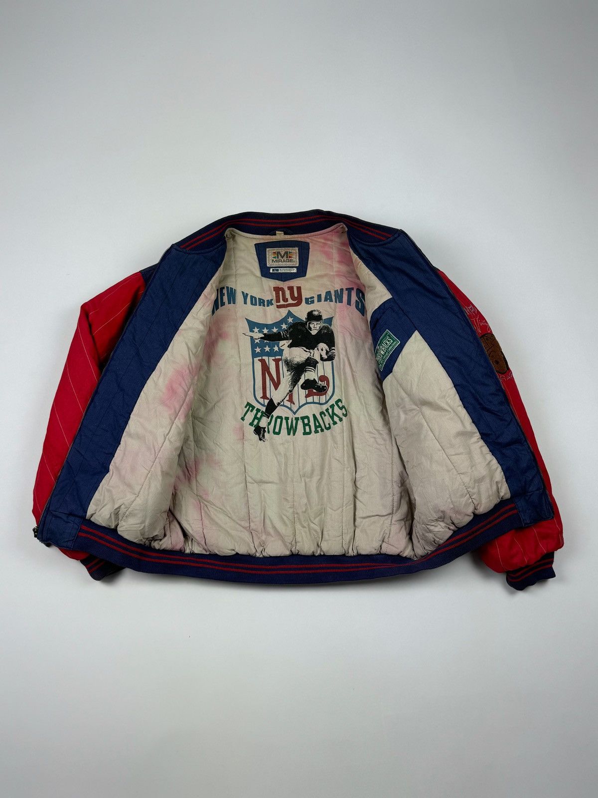 NFL 1990’s Vintage Faded NFL New York Giants Bomber Jacket Size US L / EU 52-54 / 3 - 14 Thumbnail