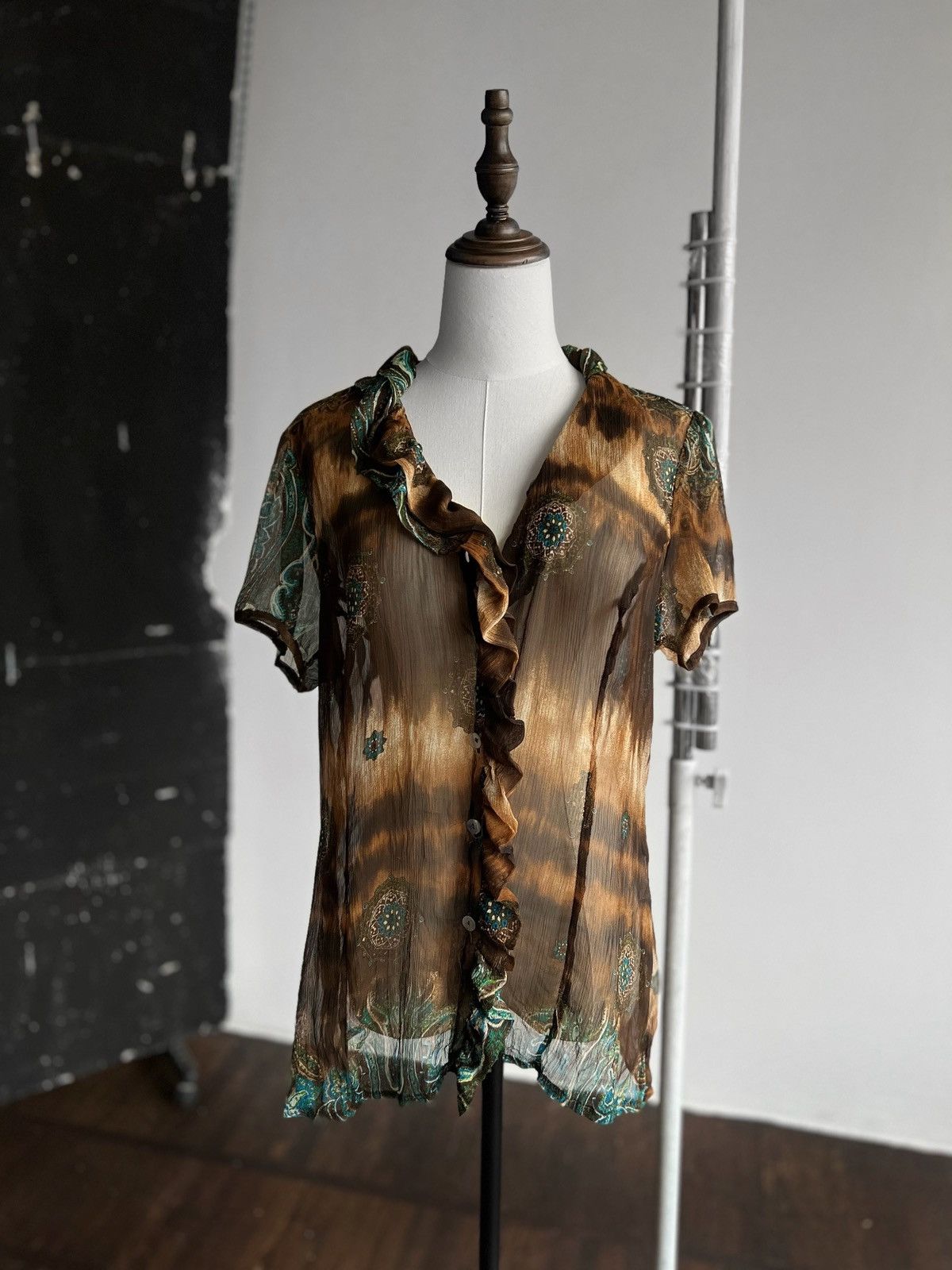 Elisa Cavaletti Elly Italia by Elisa Cavaletti Womens SS Blouse Top Shirt Size M / US 6-8 / IT 42-44 - 1 Thumbnail