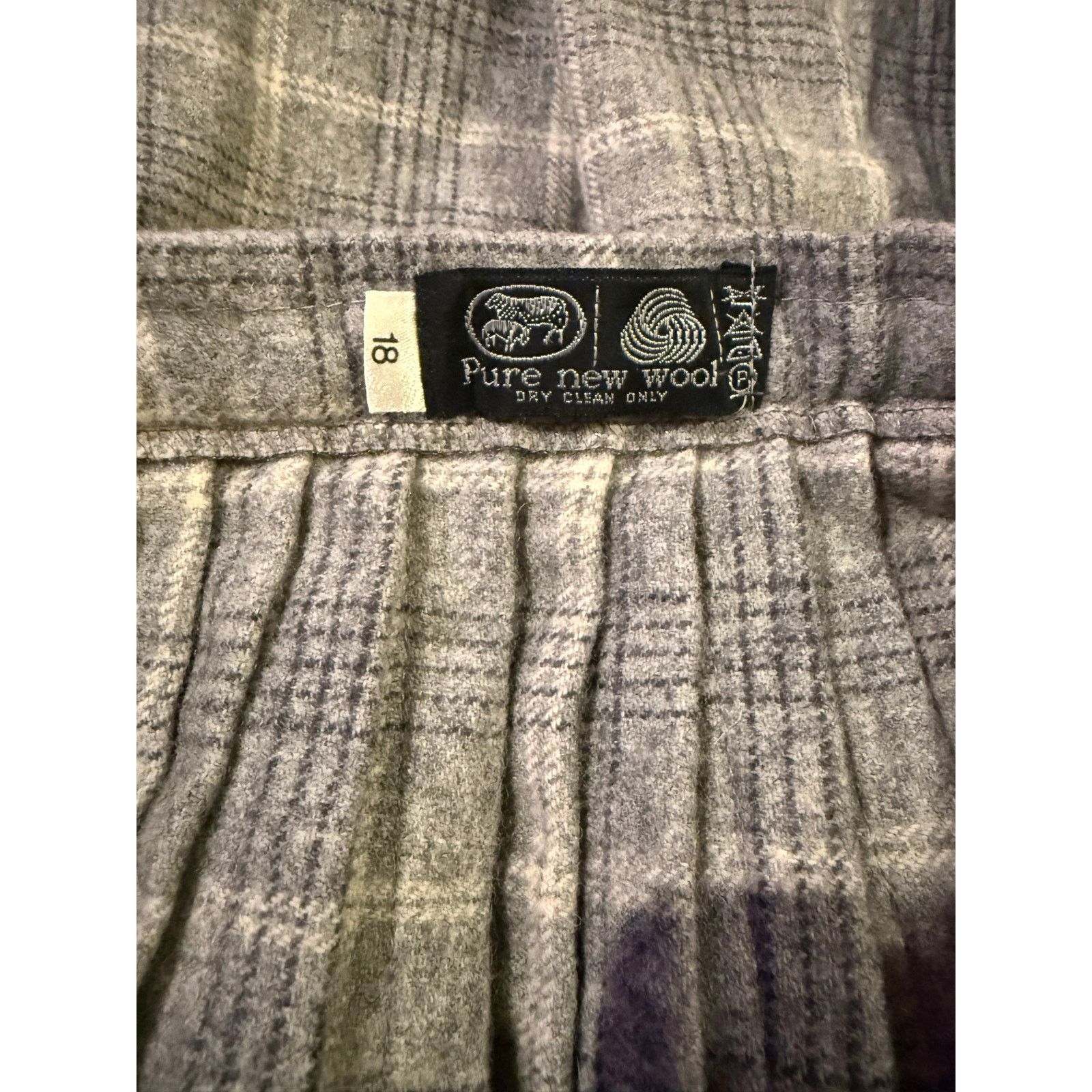 Other Vintage Gray Wool Tartan Kilt Pure New Wool Classic Plaid Size US 26 / EU 42 - 4 Thumbnail