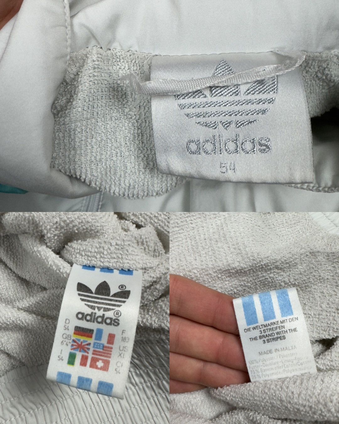 Adidas × Vintage Adidas Trefoil Men White Aqua Long Sleeve Full Zip Jacket XL Size US XL / EU 56 / 4 - 2 Thumbnail