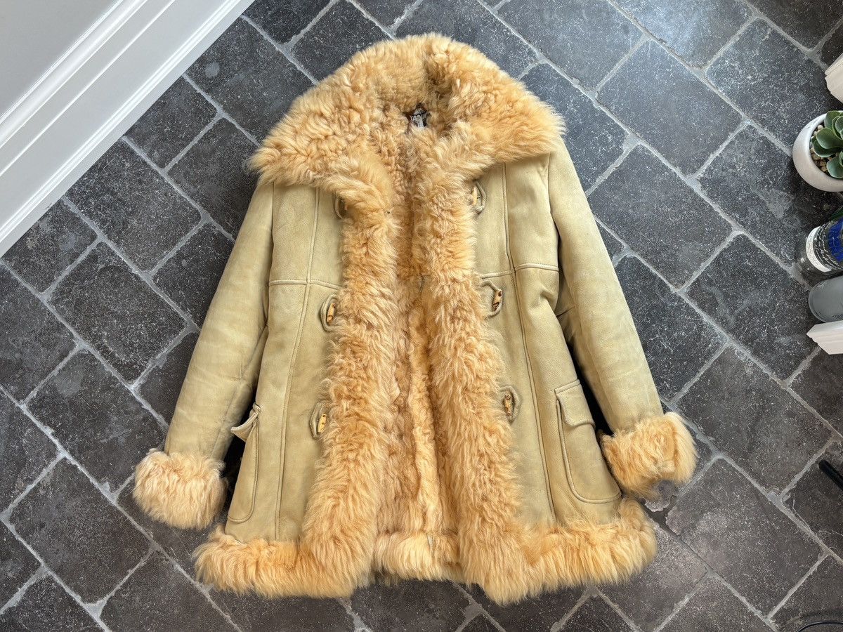 Vintage 70s Vintage Sheepskin Coat Shearling Bomber Flight Jacket Size M / US 6-8 / IT 42-44 - 20 Thumbnail