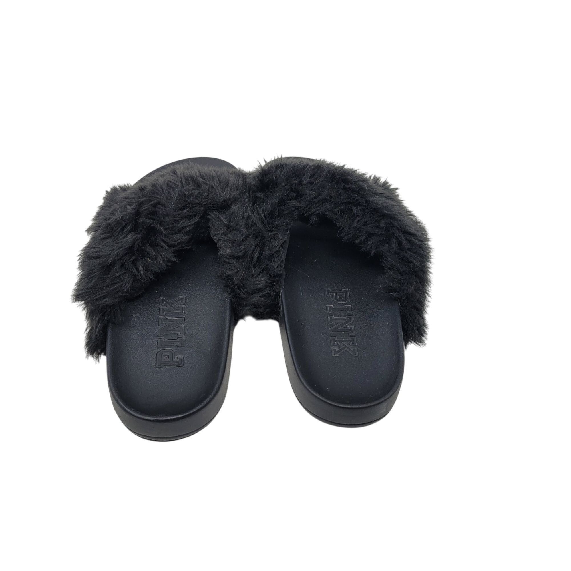 Victoria's Secret Victoria's Secret Pink Womens Faux Fur Slide Slippers Black Size US 6.5 / IT 36.5 - 4 Thumbnail