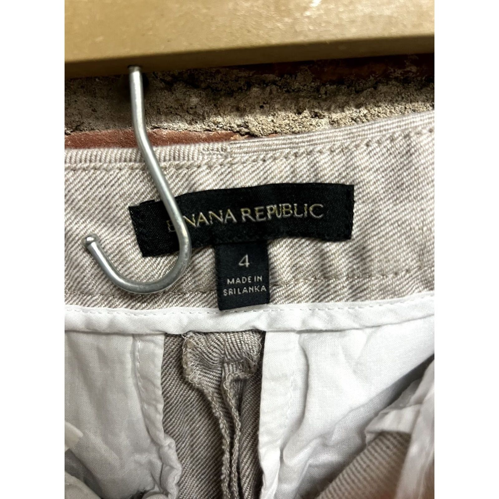 Banana Republic Banana Republic Pants Womens 4 Beige Linen Blend Wide Leg Size 27" / US 4 / IT 40 - 3 Thumbnail
