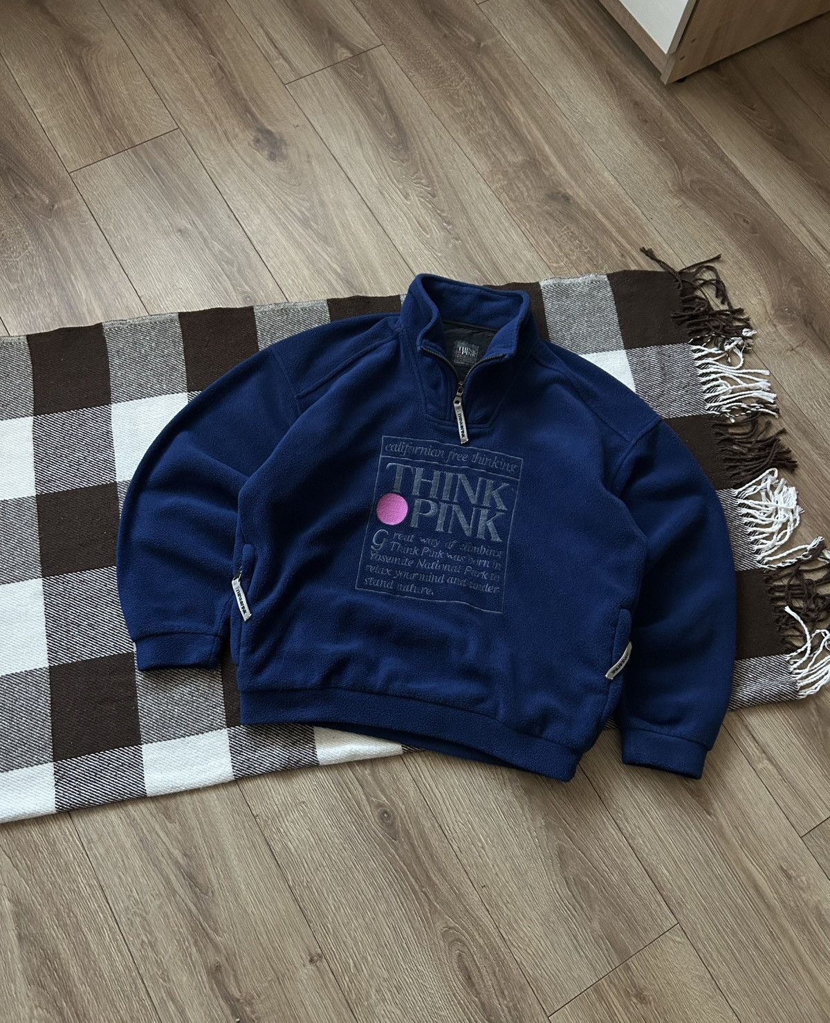 Polartec × Vintage Vintage Think Pink Big logo polar-tec fleece 1/4 zip Size US M / EU 48-50 / 2 - 1 Thumbnail
