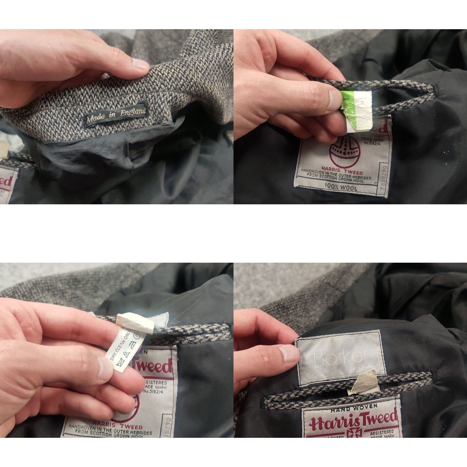 Harris Tweed VINTAGE Harris Tweed England Overcoat Gray Scottish Wool herringbone Coat Jacket 80s Men L Winter Fall Wool Tweed Long 103 cm 70 cm 58 cm Size US L / EU 52-54 / 3 - 10 Thumbnail