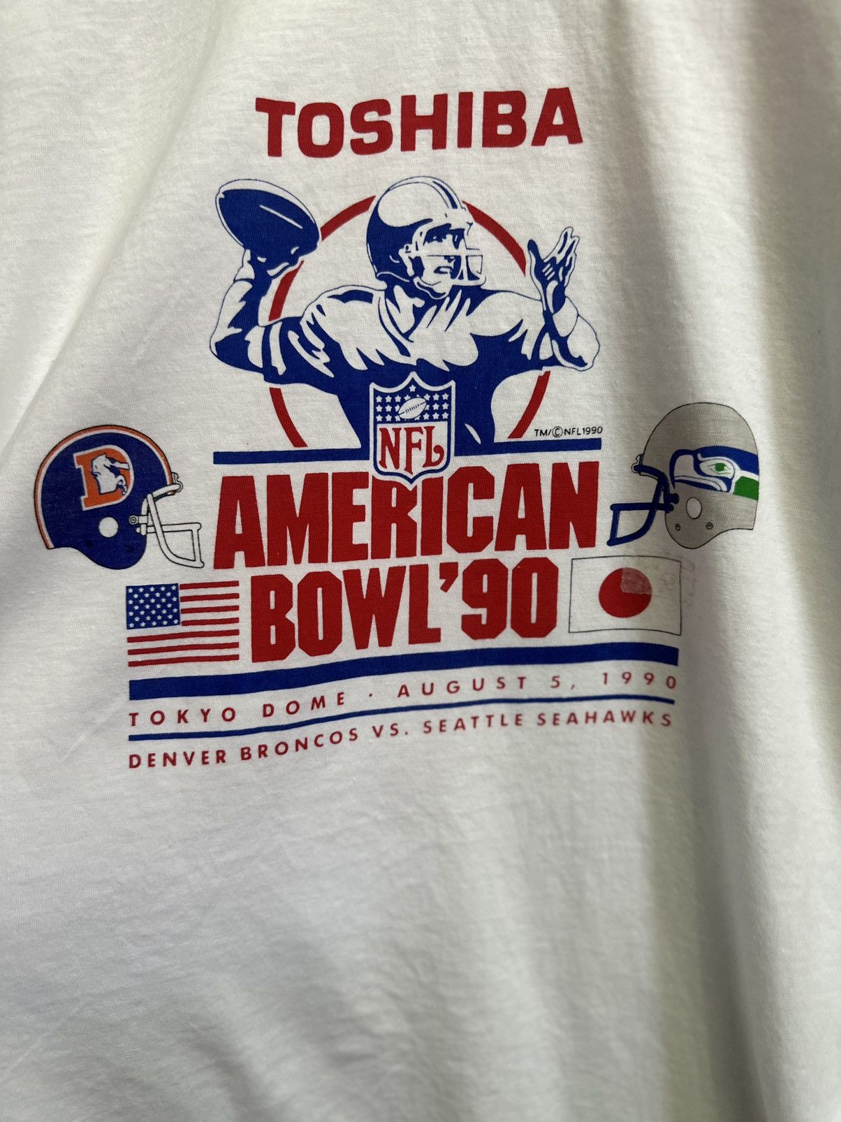 Vintage Vintage NFL 1990 tshirt Size US S / EU 44-46 / 1 - 5 Thumbnail