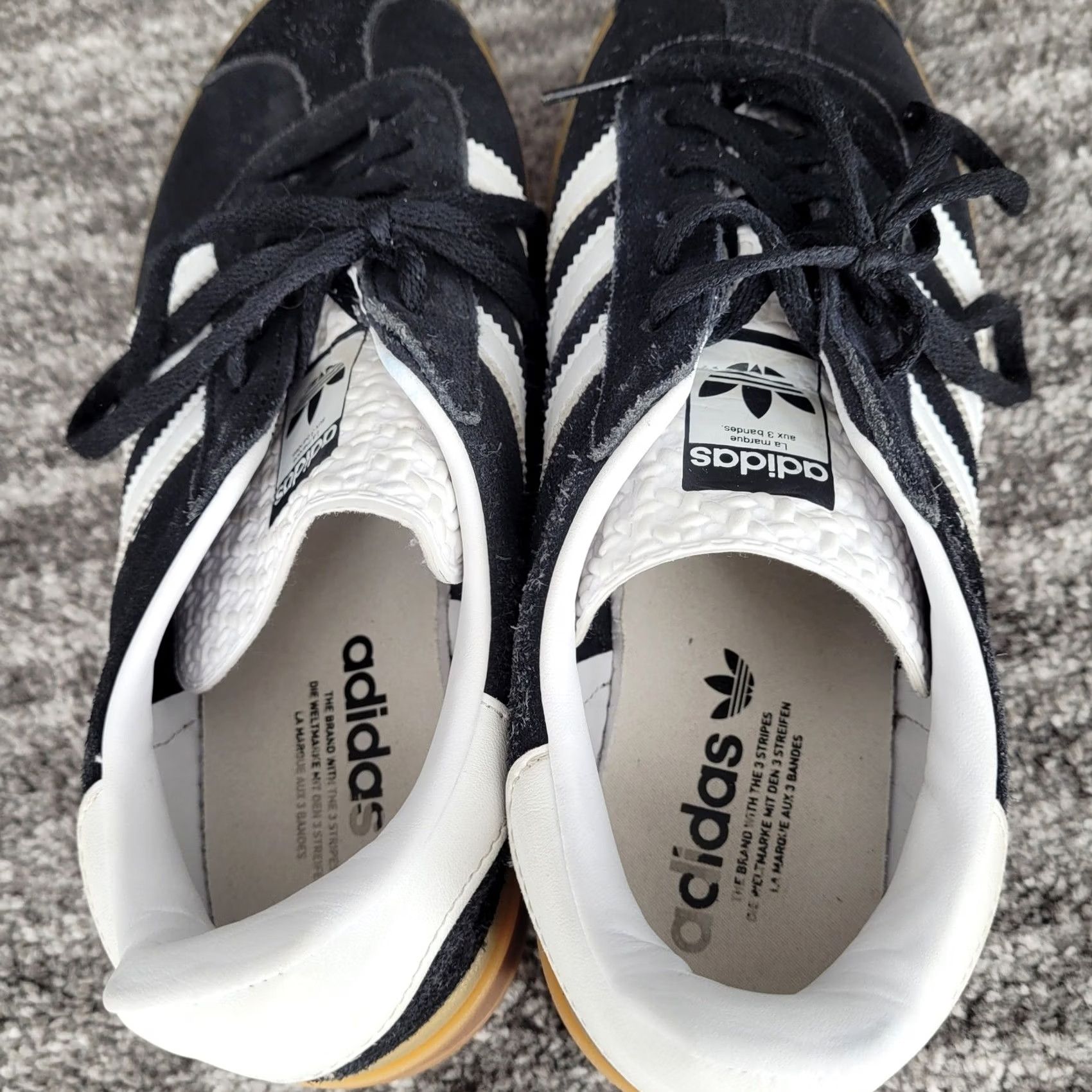 Adidas Adidas Gazelle Bold Mens Sneakers Black White Gum Sole Size 10 Sneaker Casual Clubwear Retro Size US 9 / EU 42 - 3 Thumbnail
