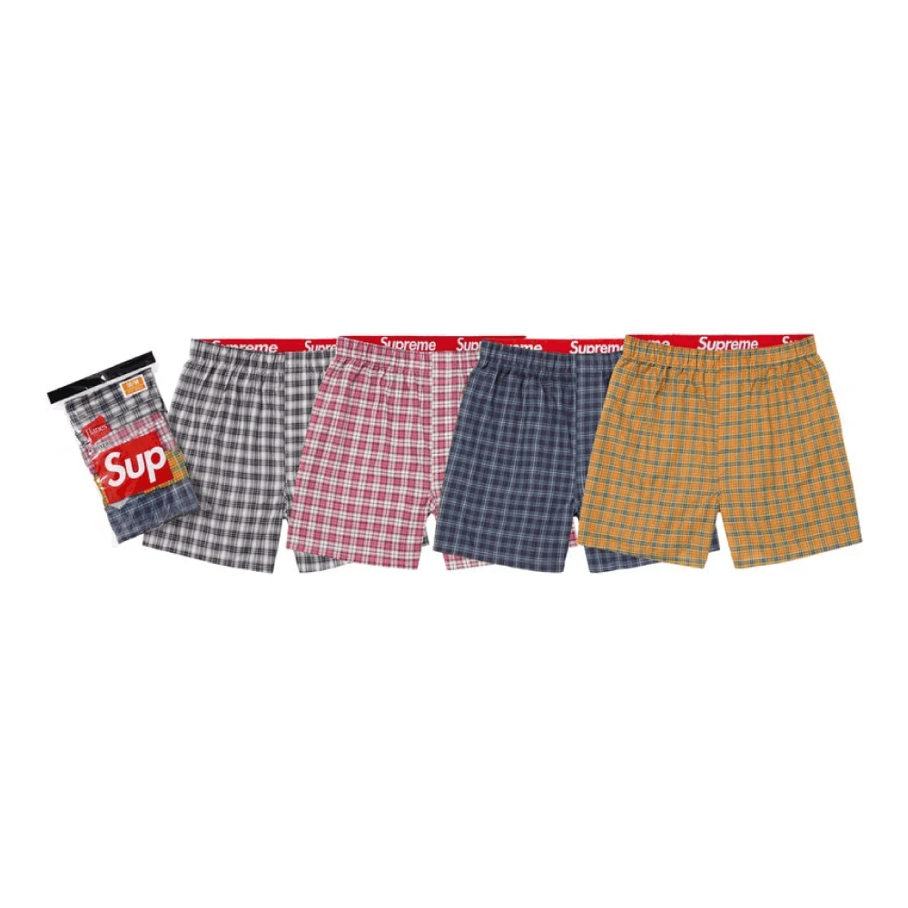 Supreme Supreme / Hanes Plaid Multicolor Boxers (4 Pack) | Grailed