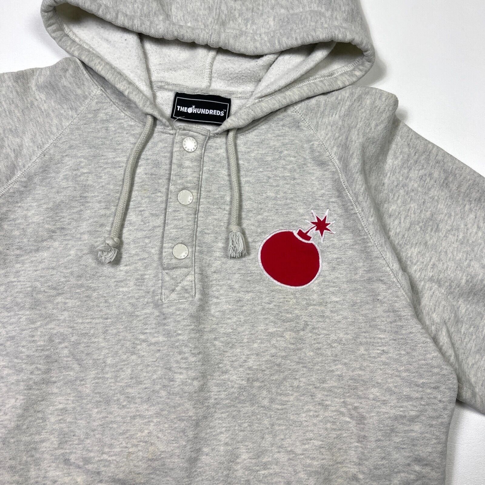 The Hundreds the hundreds 1/4 button hoodie sweater pullover gray red 80 Size US L / EU 52-54 / 3 - 4 Thumbnail