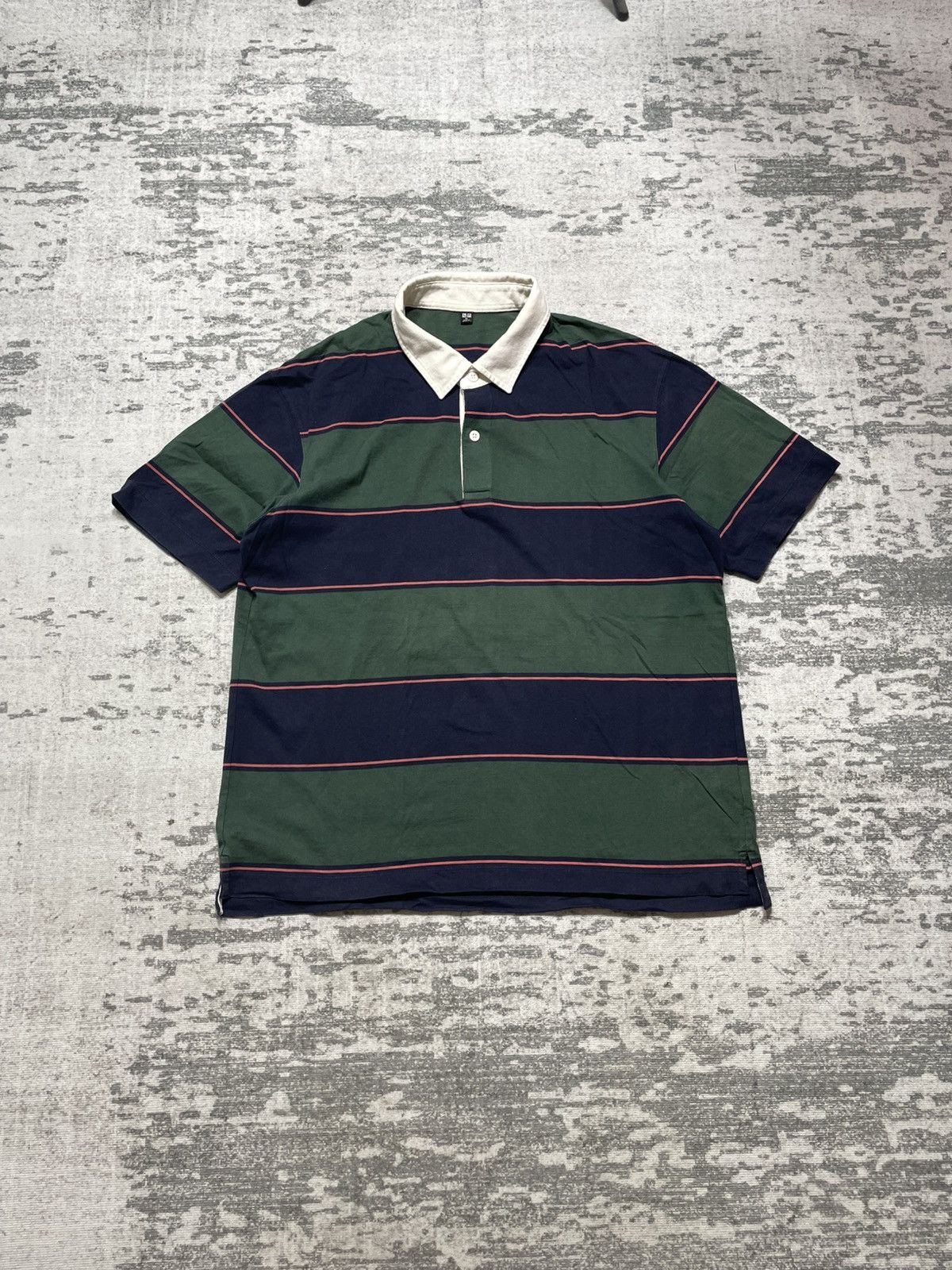 Uniqlo Unqlo stripped polo shirt Size US XL / EU 56 / 4 - 1 Thumbnail