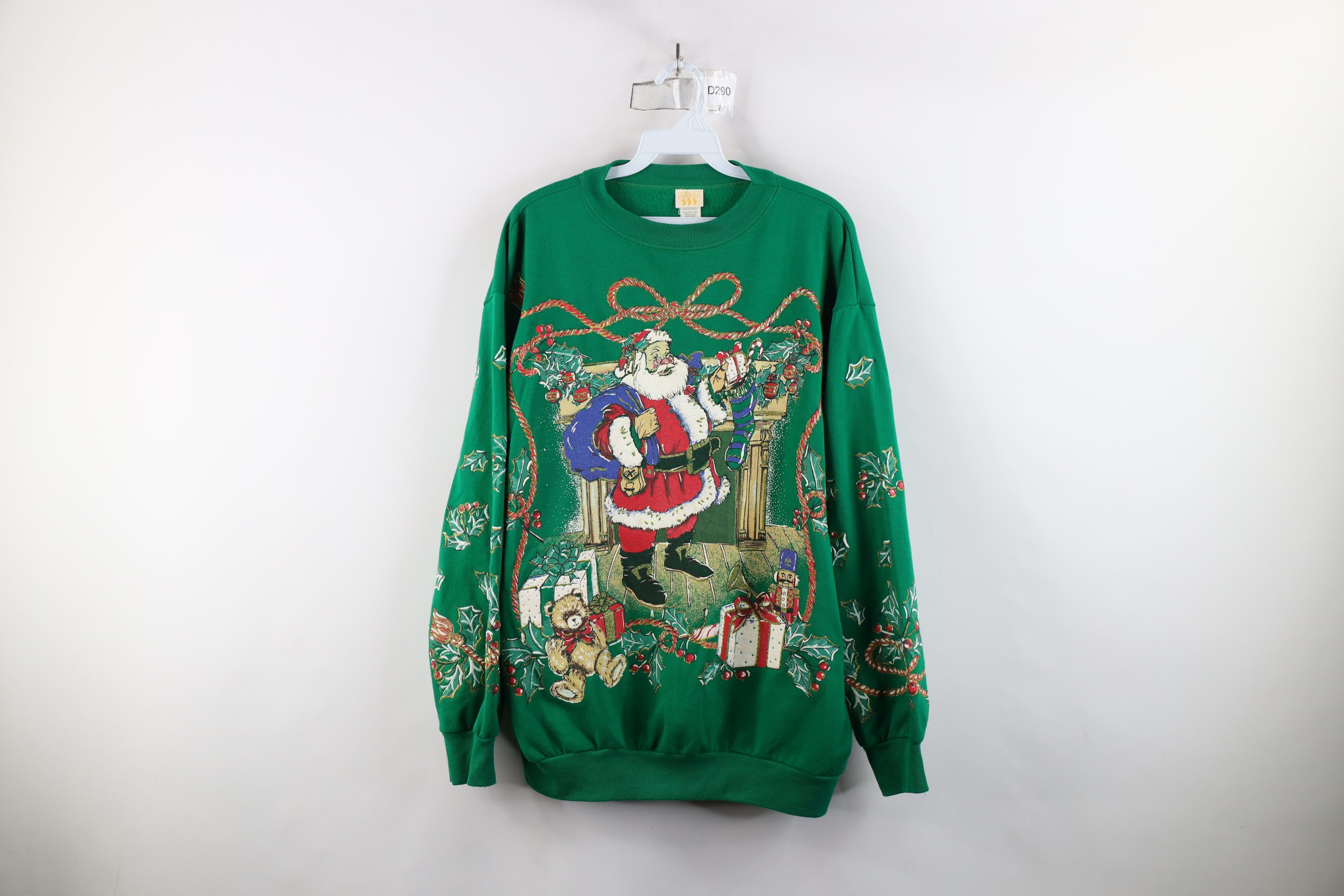 Vintage Vintage 90s Streetwear Claus All Over Print Sweatshirt USA Size L / US 10 / IT 46 - 1 Thumbnail