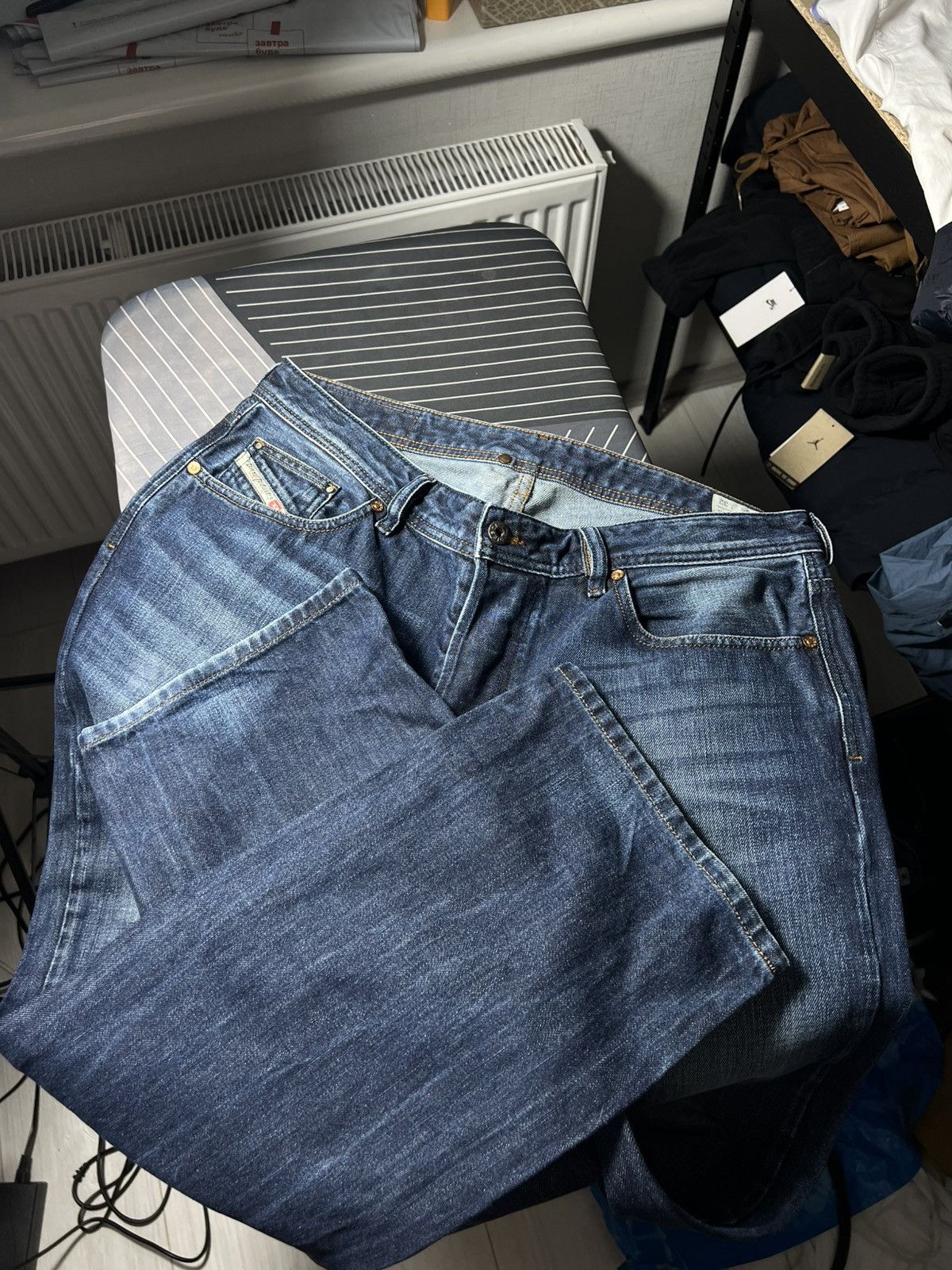 Diesel 🔥 Diesel Larkee Jeans W34 Regular Straight Fit Vintage Denim Size US 34 / EU 50 - 11 Thumbnail