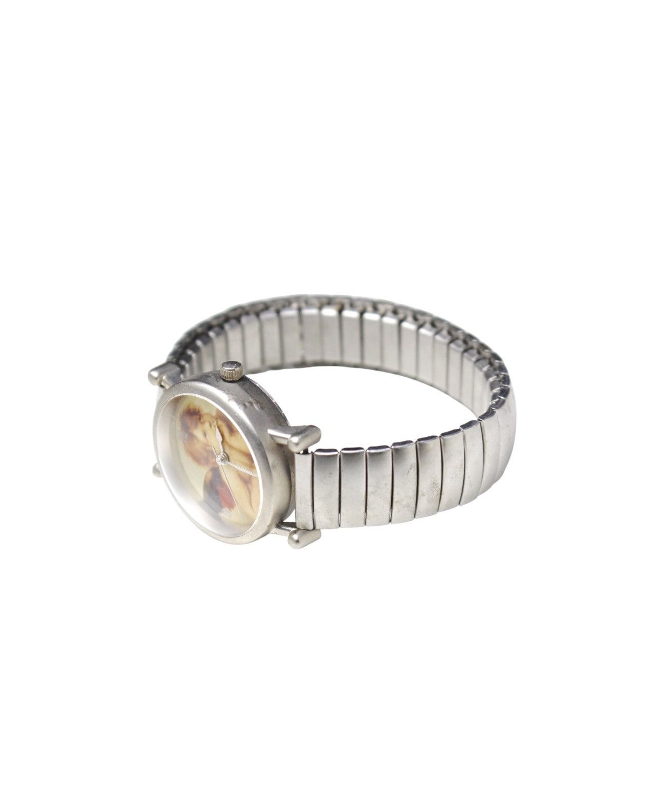 Vintage 2000S JAPANESE MADE CHERUB WATCH WITH STRETCHABLE STEEL BAND Size ONE SIZE - 6 Thumbnail