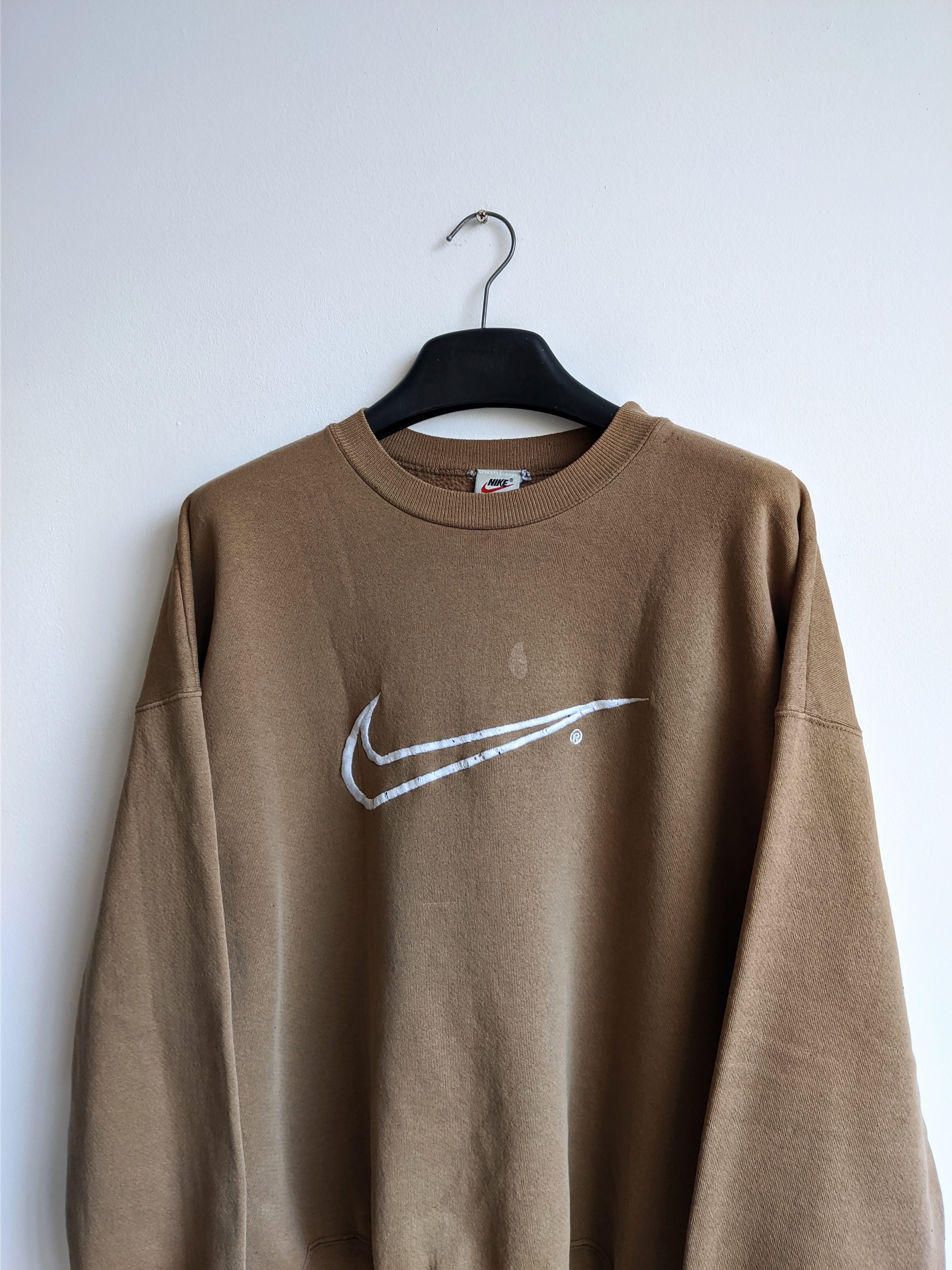 Nike Y2K vintage Nike sweatshirt big logo swoosh Size US L / EU 52-54 / 3 - 3 Thumbnail
