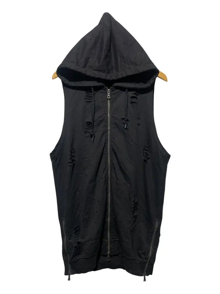 20471120 2000s Rings gothic distressed sleeveless hoodie Size US L / EU 52-54 / 3 - 2 Thumbnail