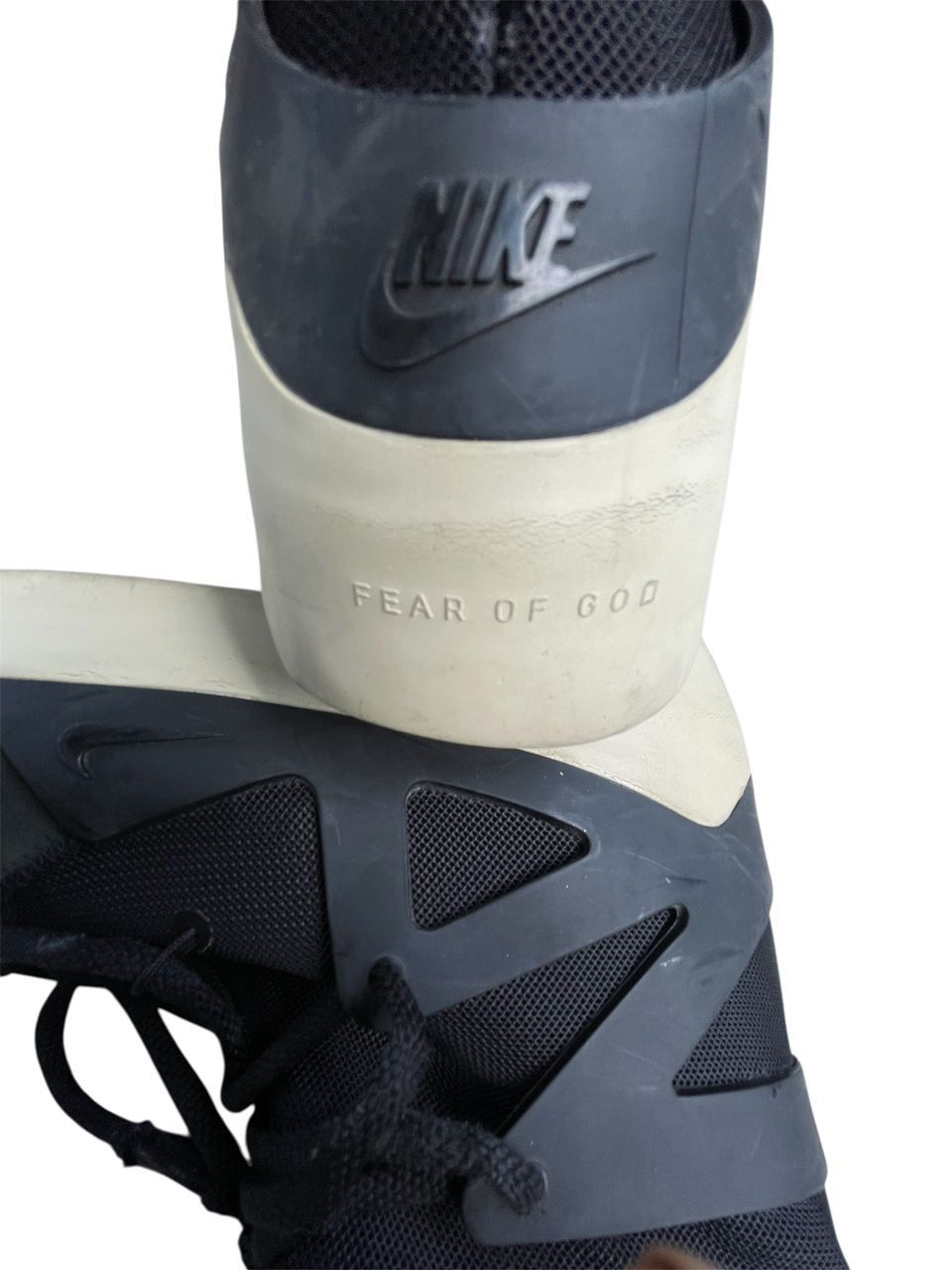 Fear of God × Nike Nike Air Fear of God Black Sail White Size US 7.5 / EU 40-41 - 3 Thumbnail