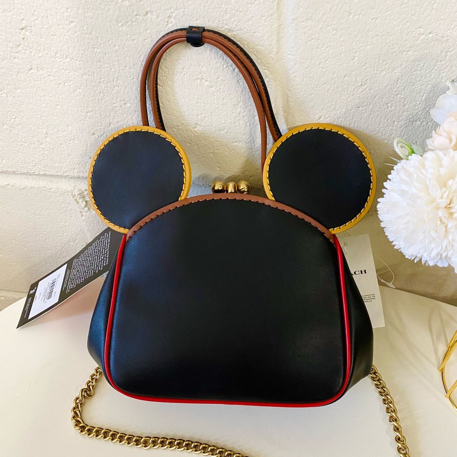 Coach Coach 4720 Disney Mickey Mouse Kisslock Bag In Brass/Black Size ONE SIZE - 3 Thumbnail