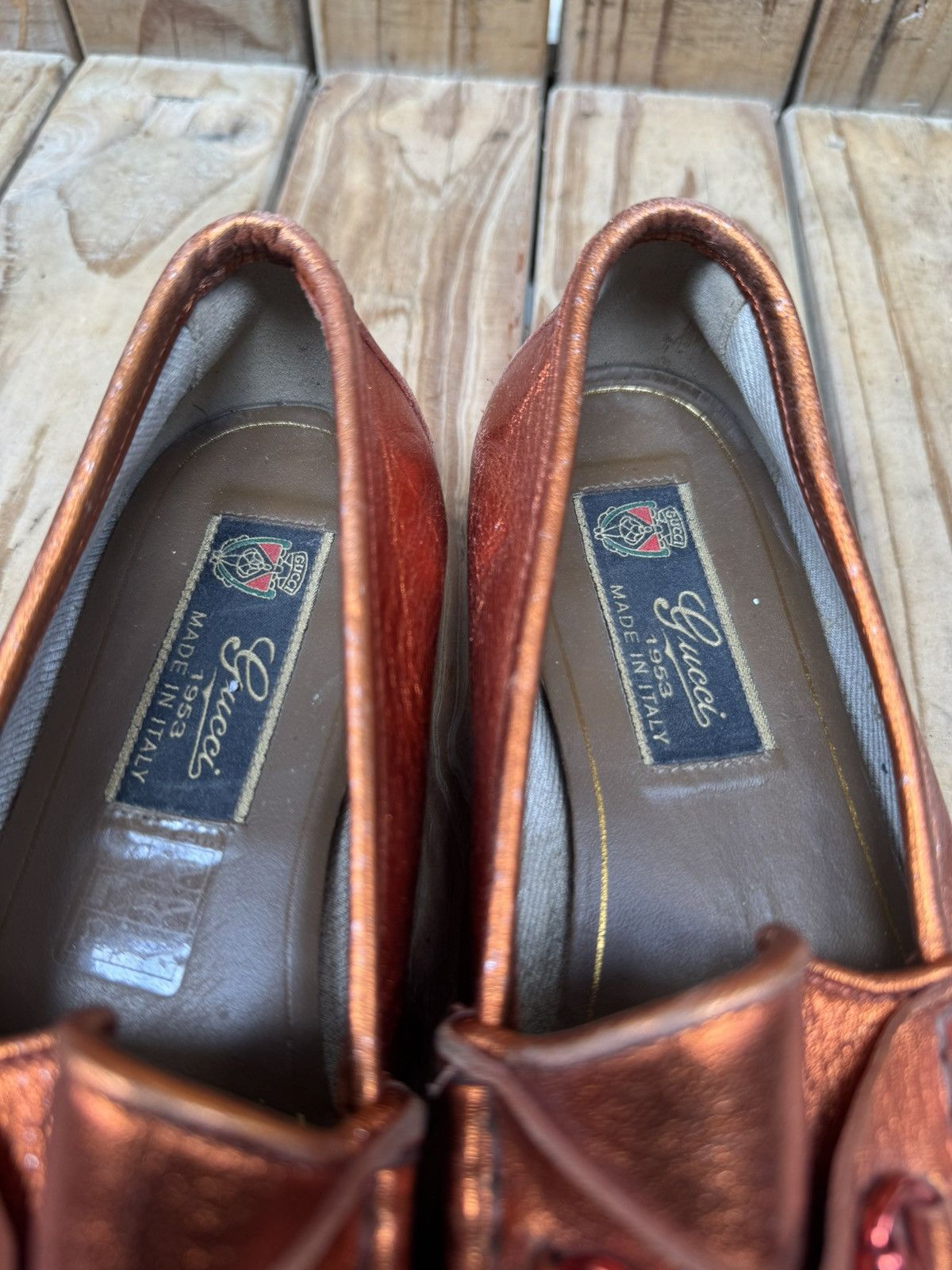 Gucci Gucci 1953 Orange women’s leather flats sz EUR 35.5 USA 5.5 Size US 5.5 / IT 35.5 - 19 Thumbnail