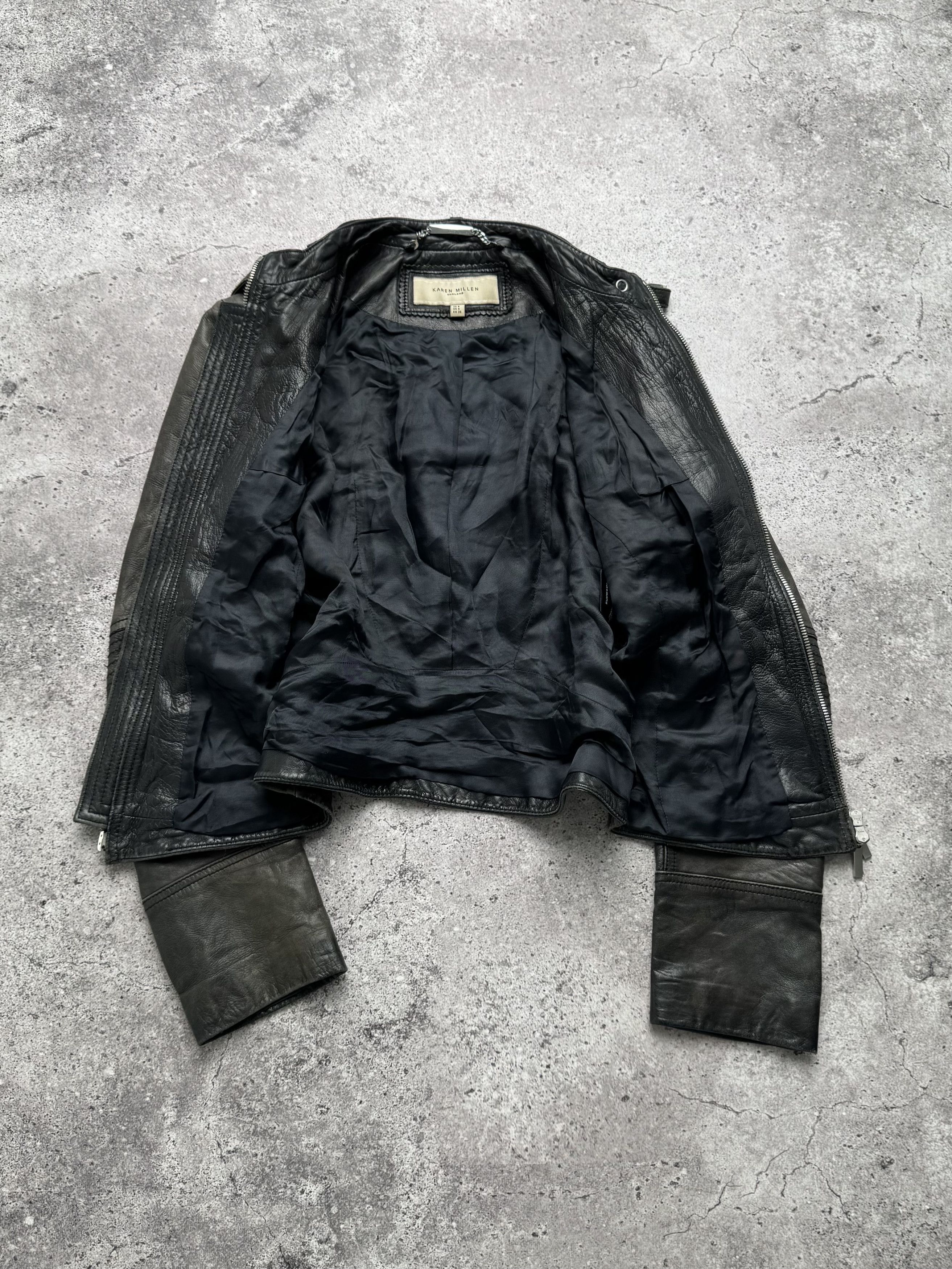 Vintage Vintage Faded Leather Cropped Jacket C5(V405)(E8) Size XS / US 0-2 / IT 36-38 - 7 Thumbnail