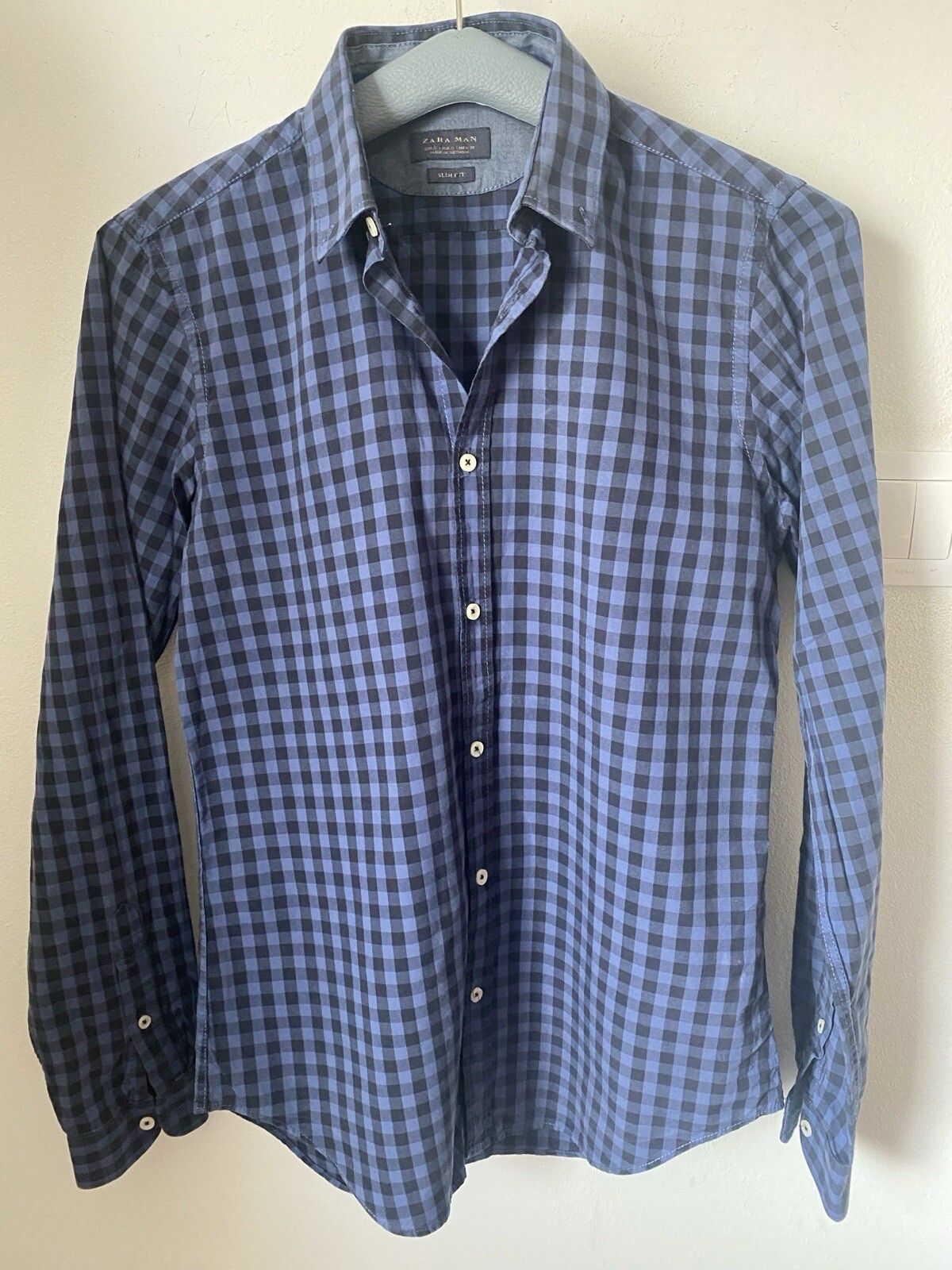 Other Zara Men Slim Fit Shirt Check Blue Size S Size US S / EU 44-46 / 1 - 1 Thumbnail